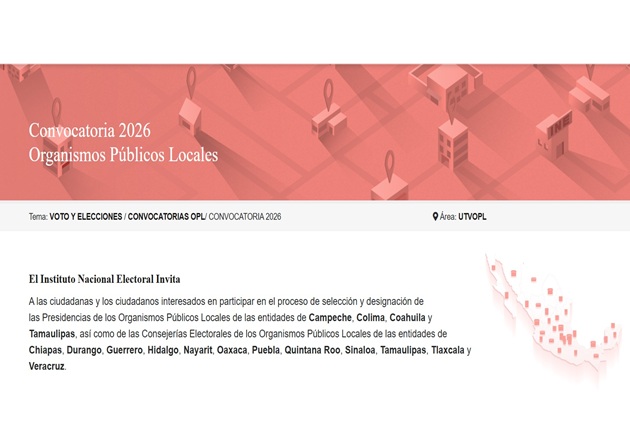 INE mantiene abierta convocatoria para designar Consejería del ITE