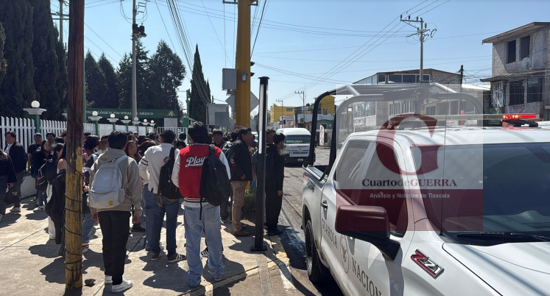 Despliegan operativo federal y estatal por mensajes de amenaza en Apizaco y Calpulalpan