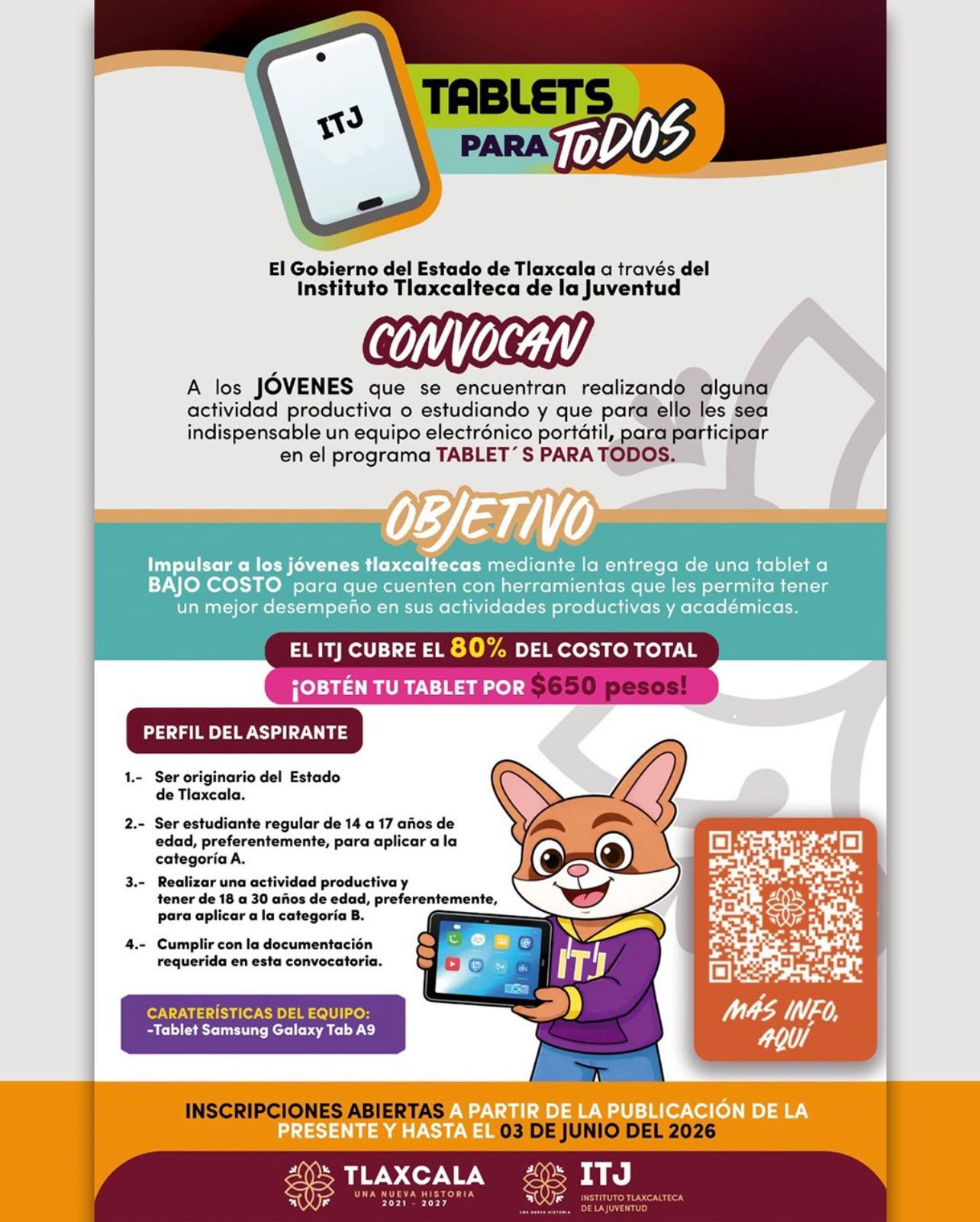 Invitan ITJ y gobierno municipal de Huamantla a participar en el programa ‘Tablets para Todos’