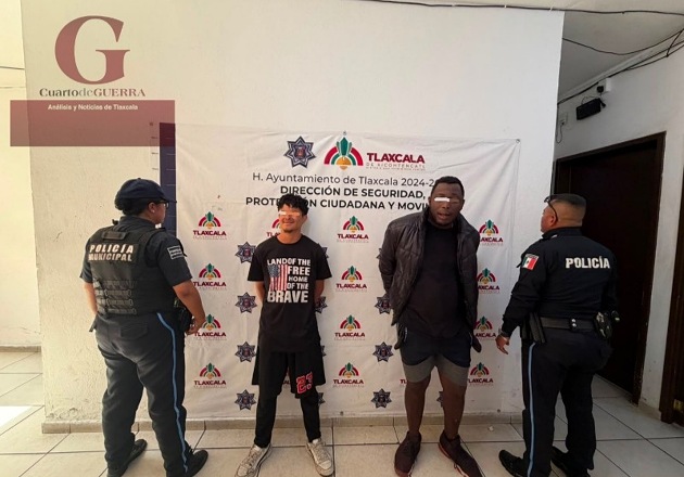 Persecución en la capital de Tlaxcala: aseguran a dos hondureños tras reporte de vecinos vigilantes