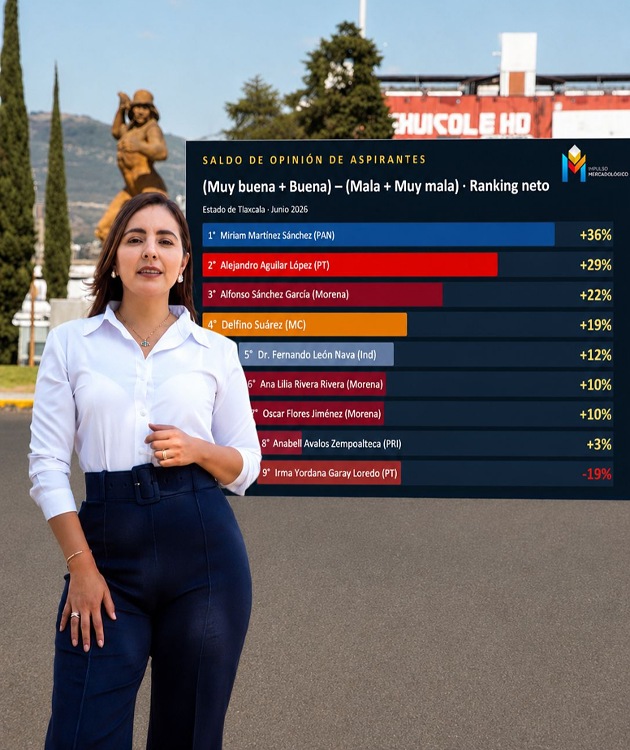 Miriam Martínez se coloca en el primer lugar de opinión positiva rumbo a la gubernatura
