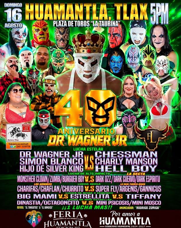 Huamantla vivirá una tarde de lucha libre con el 40 aniversario del Dr. Wagner Jr.