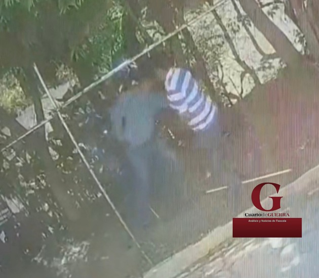 Captan en video asalto a un hombre de 87 años en Papalotla