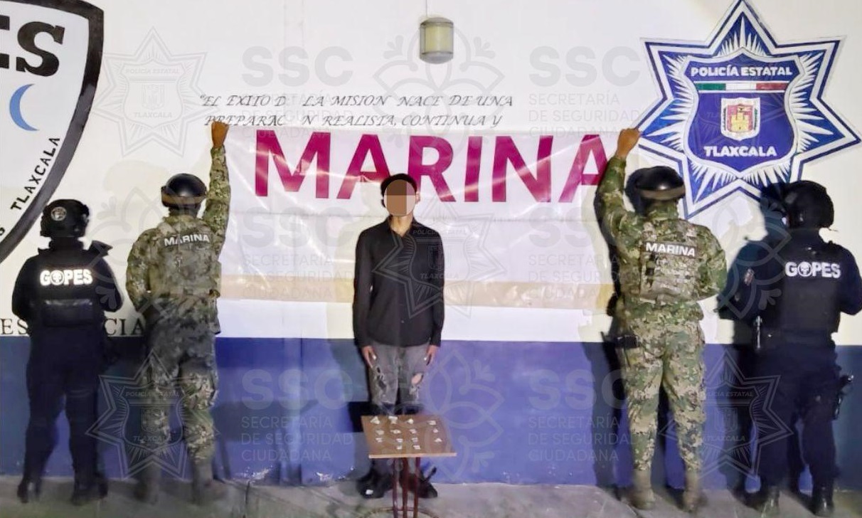 Detienen SSC y Marina a sujeto por delitos contra la salud